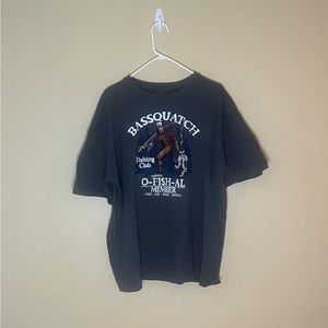 Sasquatch fishing shirt